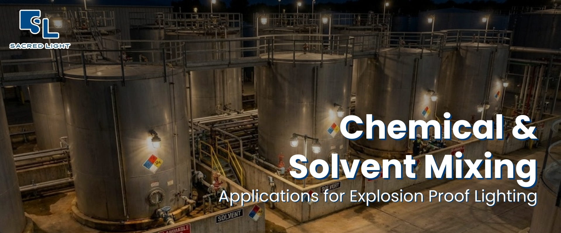 การเลือกโคมไฟกันระเบิดสำหรับห้องผสมสารเคมี / ห้องสารทำละลาย (Chemical Mixing Room)