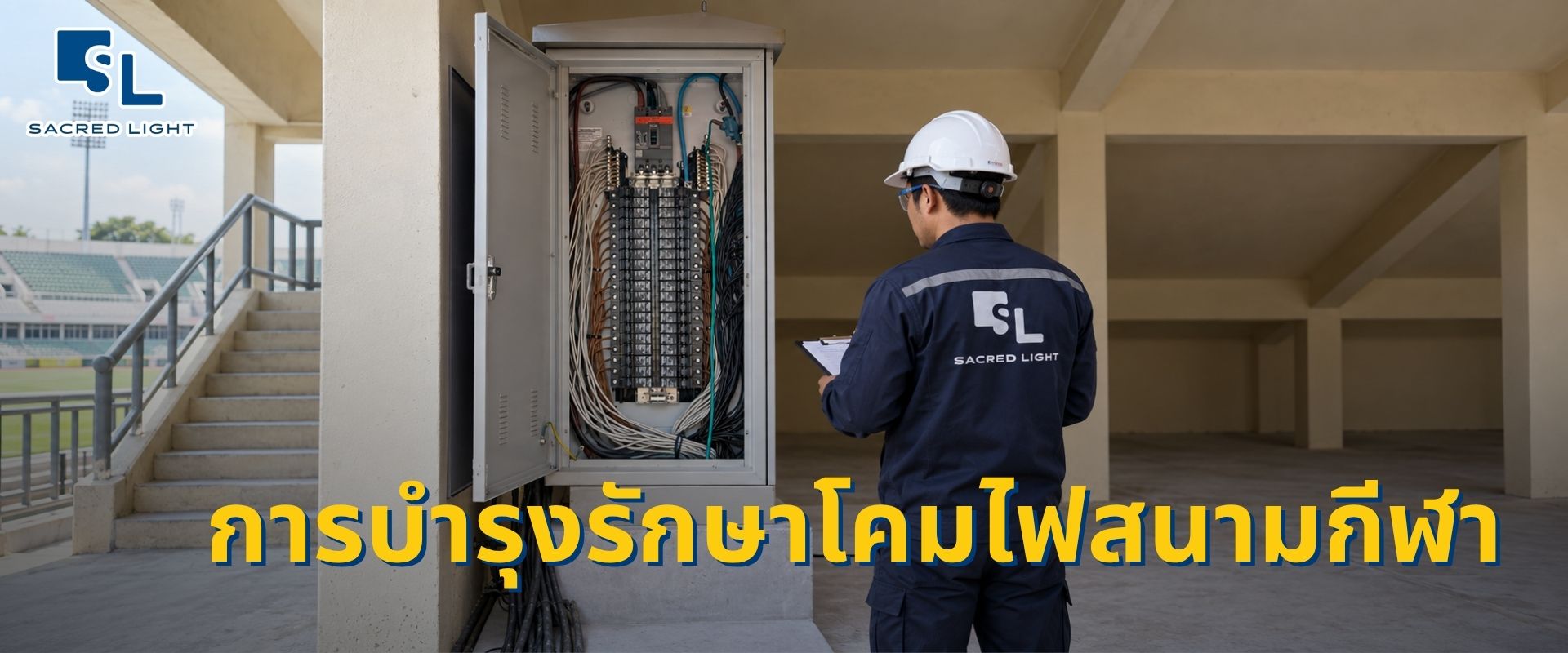 โคมไฟสนามกีฬา การบำรุงรักษา แยกไดรเวอร์ลงฐานเสาช่วยได้แค่ไหน