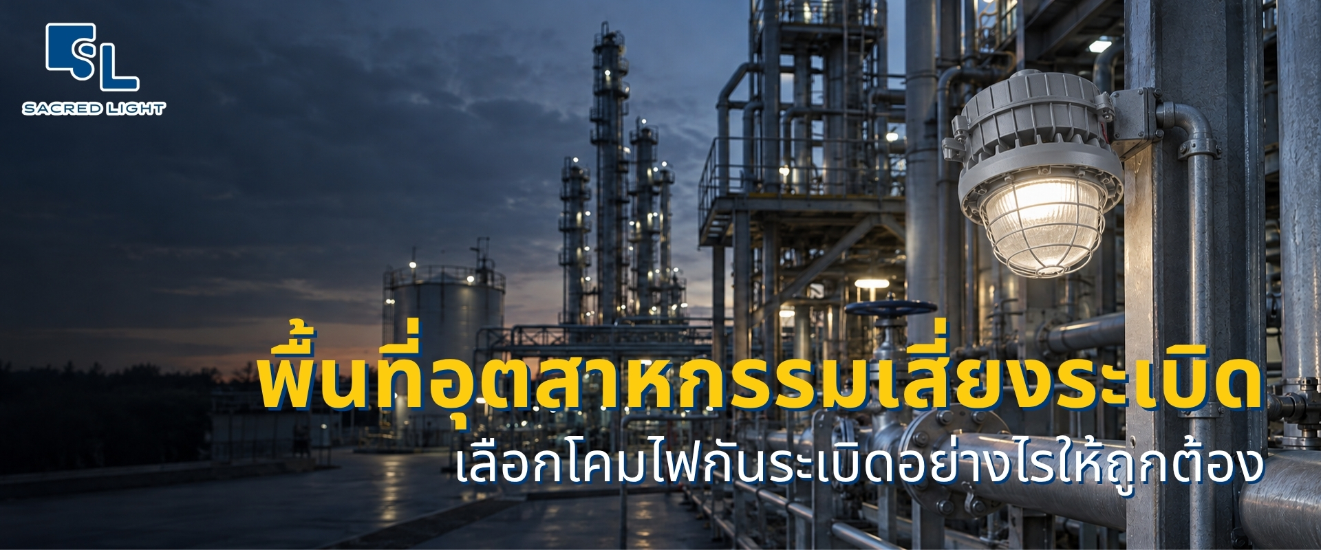 โคมไฟกันระเบิดเลือกตามพื้นที่เสี่ยงอย่างไร? ตรวจ Zone ก่อนเลือกรุ่น
