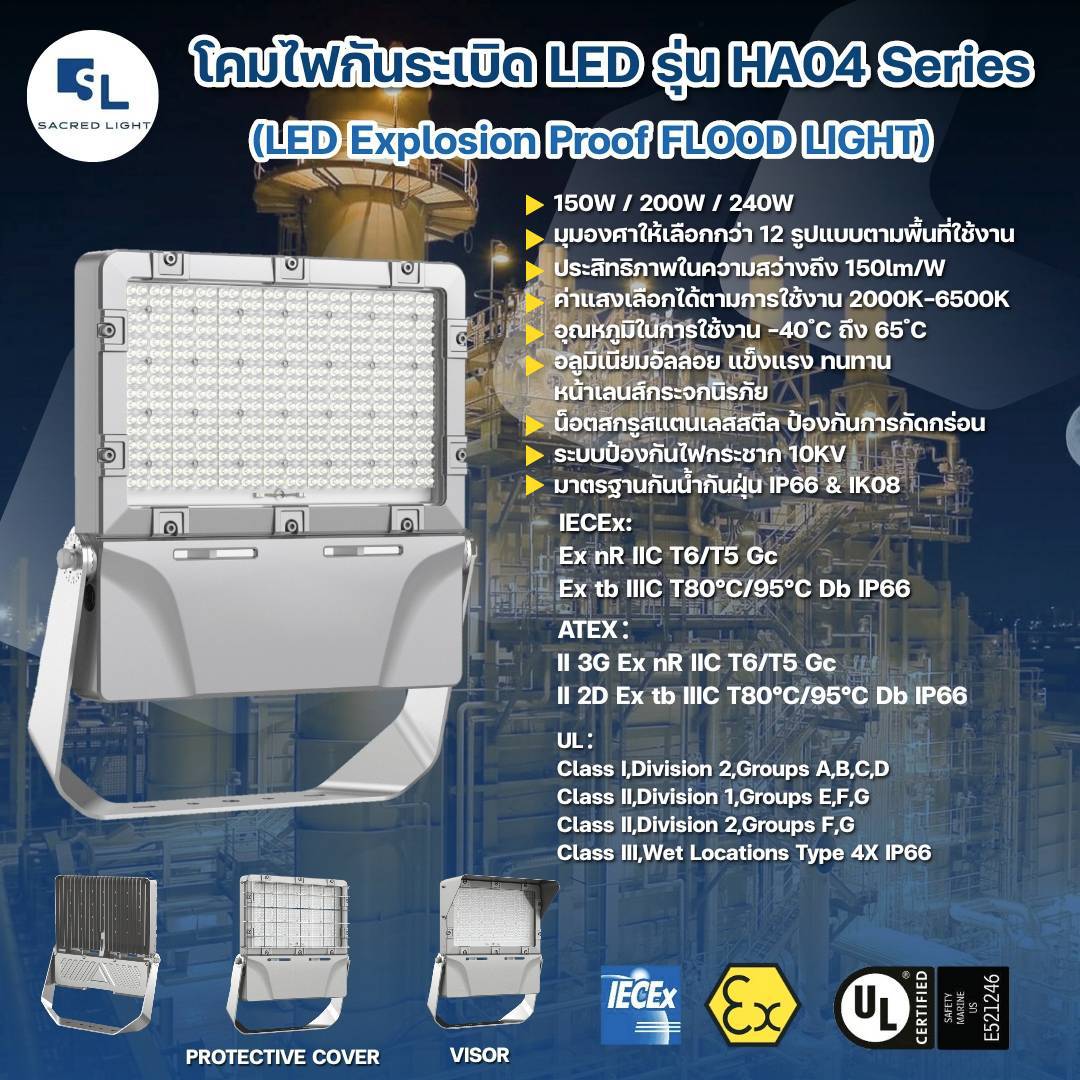 โคมไฟกันระเบิด รุ่น HA04 Series  (LED Explosion Proof HA04 Series)