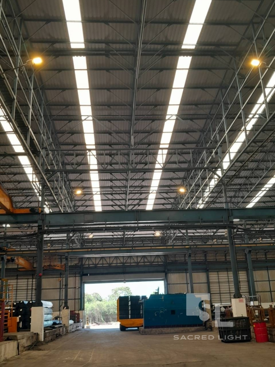 ผลงานการติดตั้งโคมไฟถนน LED โรงงานผลิตและจำหน่ายท่อเหล็ก @ปทุมธานี