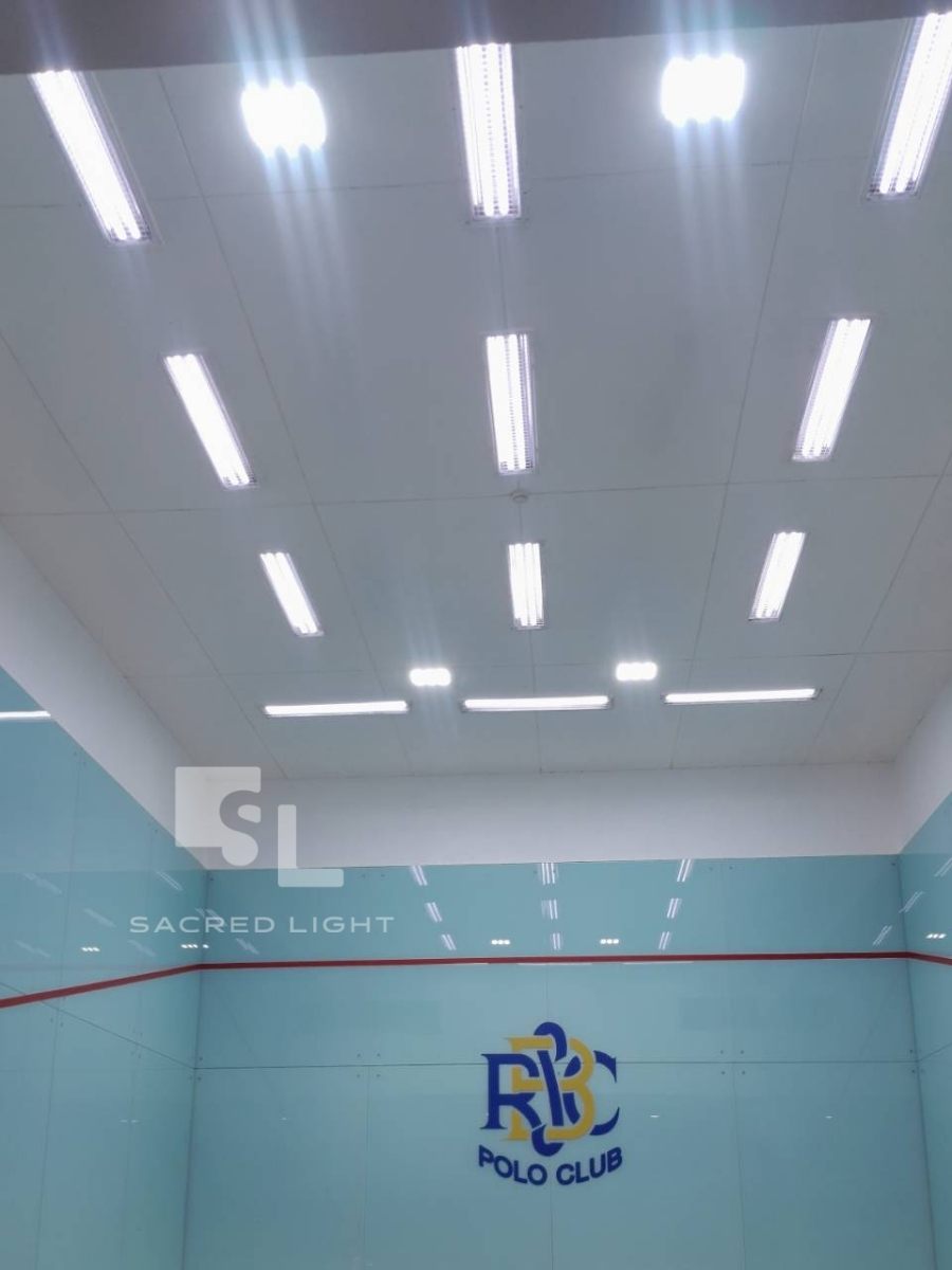 ผลงานการติดตั้งโคมไฟฝังฝ้า LED สมาคมราชกรีฑาสโมสร โปโลคลับ @กรุงเทพฯ