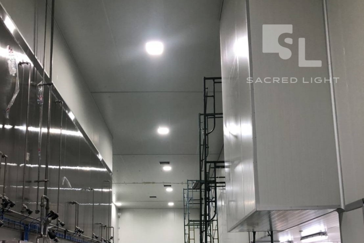 ผลงานการติดตั้งโคมไฟฝังฝ้า LED โรงงาน พนัสนิคม @ชลบุรี