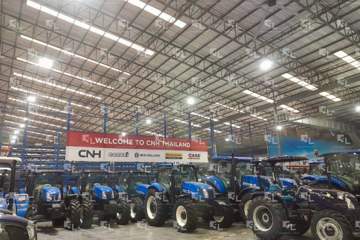 Project Reference: บริการ รับติดตั้งโคมไฟโรงงาน และ ออกแบบแสงสว่างไฟโรงงาน - CNH Industrial (Thailand) Ltd.