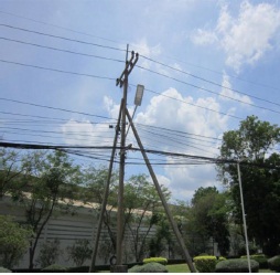 ผลงานการติดตั้งโคมไฟถนน LED (LED STREET LIGHT) @บริษัทผู้ผลิตผลิตภัณฑ์สำหรับห้องครัวและสุขภัณฑ์