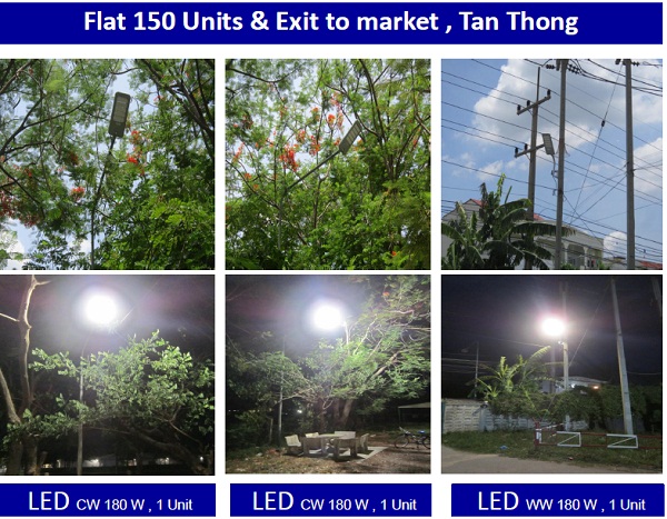 ผลงานการติดตั้งโคมไฟถนน LED (LED STREET LIGHT) @บริษัทผู้ผลิตผลิตภัณฑ์สำหรับห้องครัวและสุขภัณฑ์