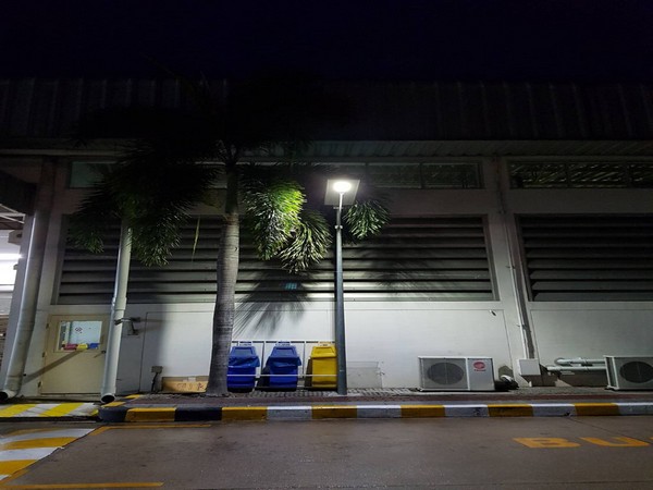 ผลงานการติดตั้งโคมไฟถนน LED ระบบโซล่าเซลล์ (SOLAR LED STREET LIGHT) @บริษัทผลิตส่วนประกอบของรถยนต์