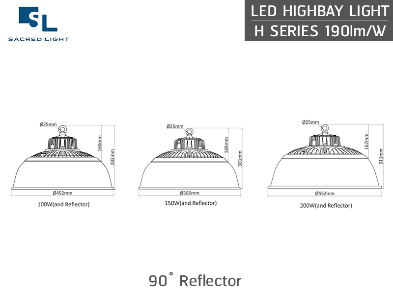 โคมไฟไฮเบย์ LED (LED HIGH BAY) รุ่น H Series (190lm/W) โคมไฟไฮเบย์ LED (LED HIGH BAY) รุ่น H Series (190lm/W)