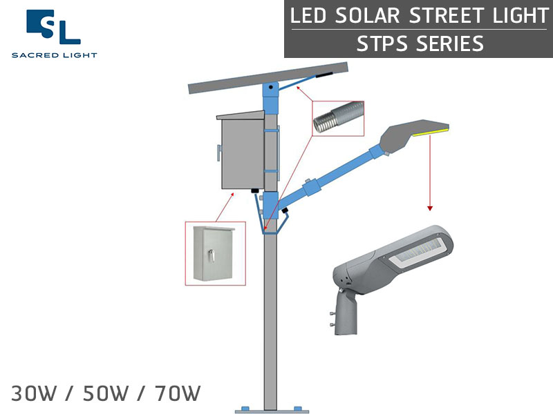 โคมไฟถนนโซล่าเซลล์ LED (LED SOLAR STREET LIGHT) : รุ่น STPS Series
