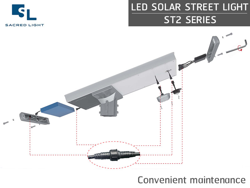 โคมไฟถนนโซล่าเซลล์ LED (LED SOLAR STREET LIGHT) : รุ่น ST2 Series