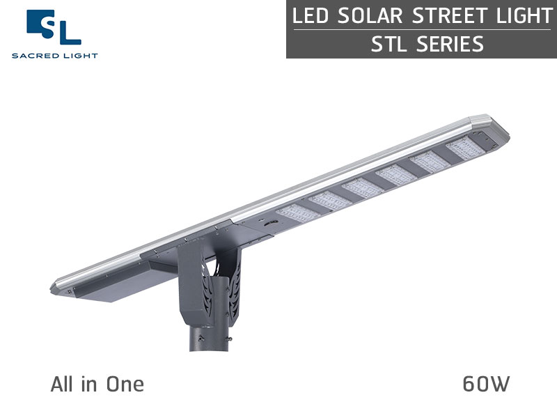 โคมไฟถนนโซล่าเซลล์ รุ่น STL Series (All in One)