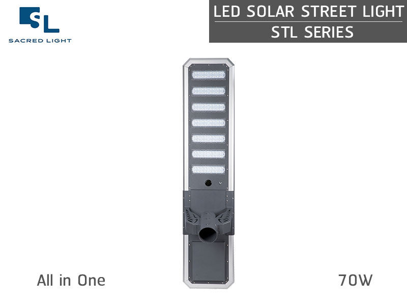 โคมไฟถนนโซล่าเซลล์ รุ่น STL Series (All in One)