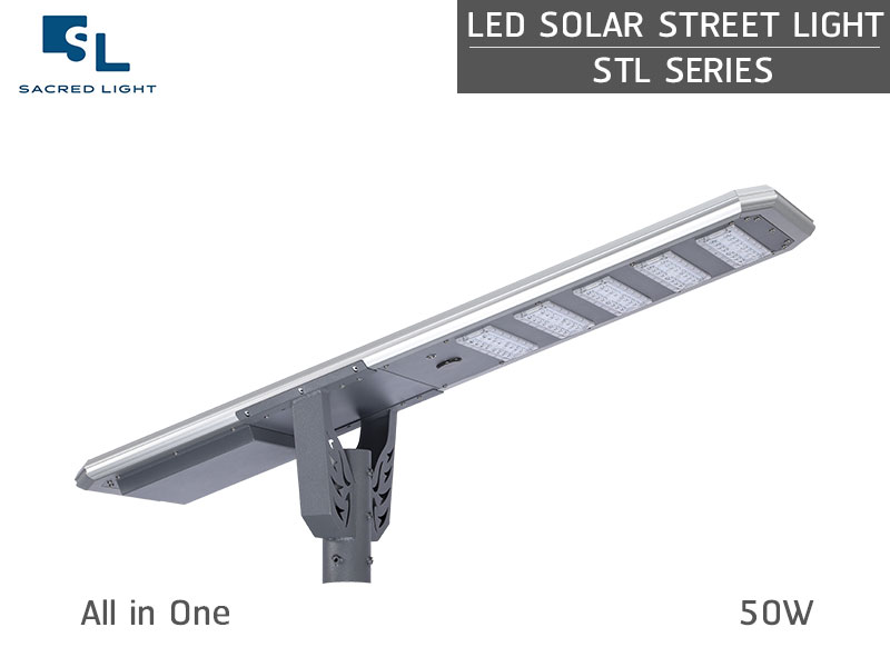 โคมไฟถนนโซล่าเซลล์ รุ่น STL Series (All in One)