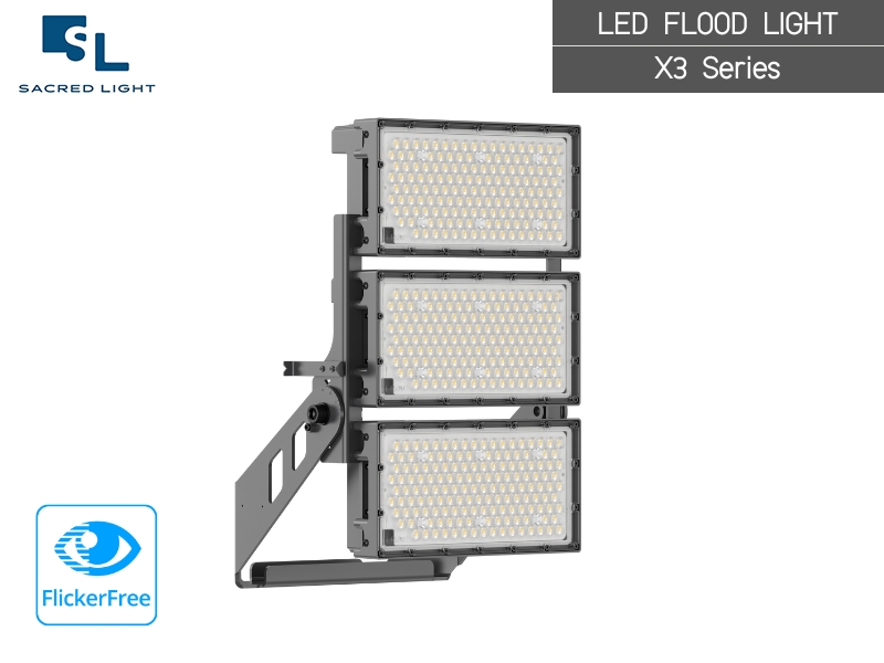 ไฟสปอร์ตไลท์สนามฟุตบอล LED 350–1300W | MASTERPRO‑X3 | Sacred Light