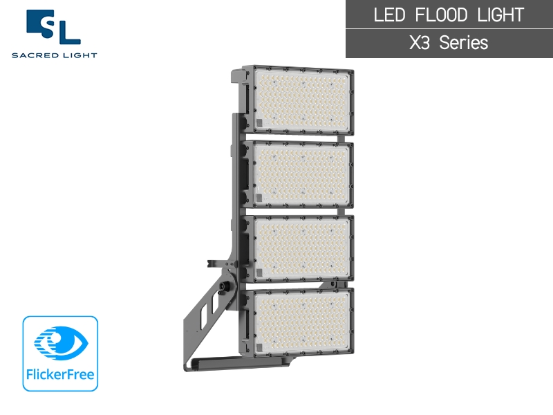 ไฟสปอร์ตไลท์สนามฟุตบอล LED 350–1300W | MASTERPRO‑X3 | Sacred Light
