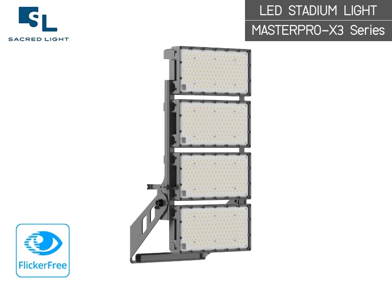 ไฟสปอร์ตไลท์สนามฟุตบอล LED 350–1300W | MASTERPRO‑X3 | Sacred Light