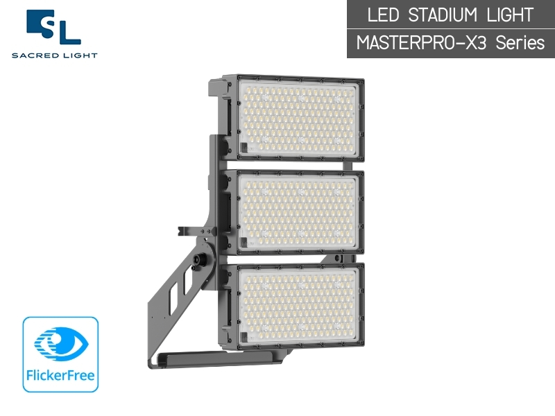 ไฟสปอร์ตไลท์สนามฟุตบอล LED 350–1300W | MASTERPRO‑X3 | Sacred Light