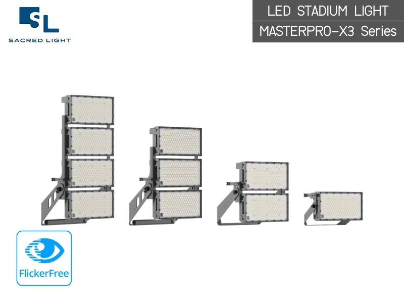 ไฟสปอร์ตไลท์สนามฟุตบอล LED 350&ndash;1300W | MASTERPRO‑X3 | Sacred Light