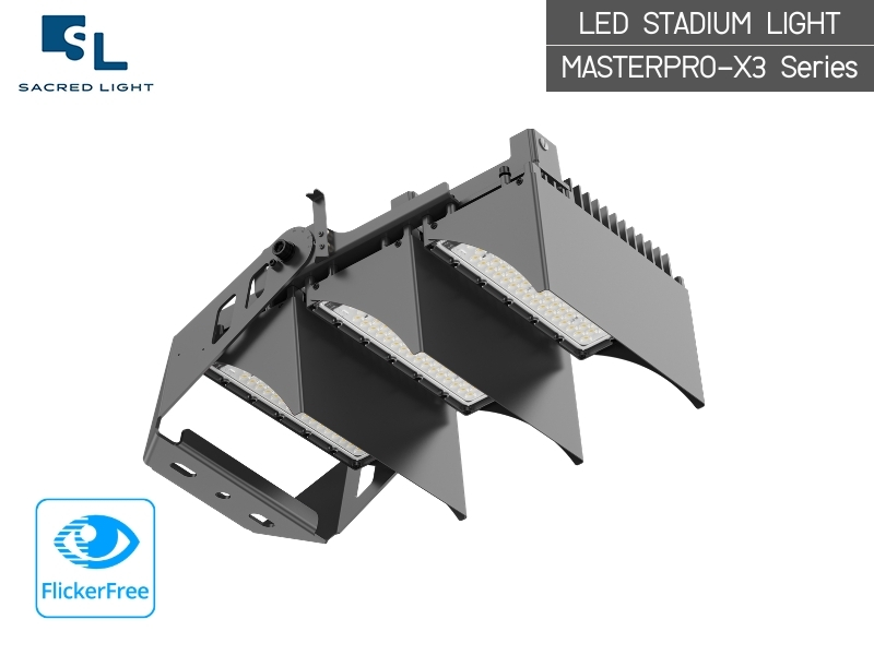 ไฟสปอร์ตไลท์สนามฟุตบอล LED 350–1300W | MASTERPRO‑X3 | Sacred Light