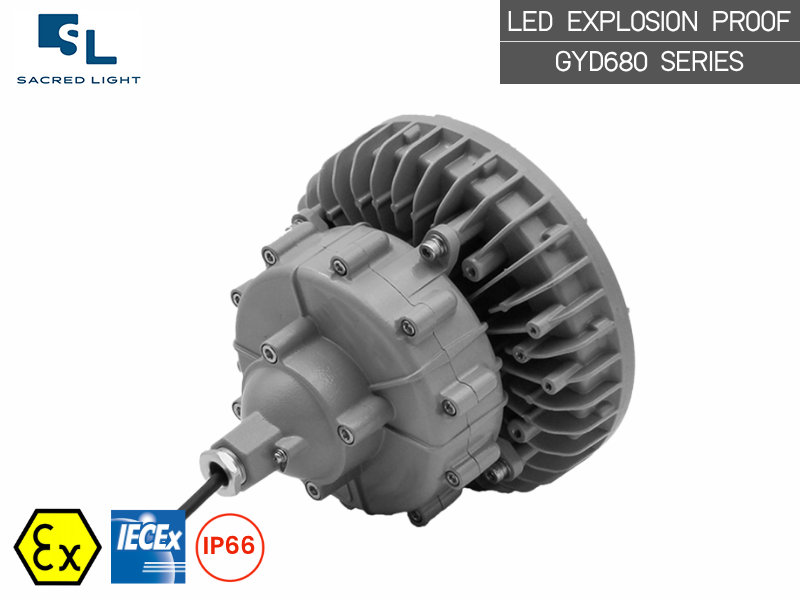 โคมไฟกันระเบิด LED ไฮเบย์ GYD680 Series 50W–150W สำหรับ Zone 1 Zone 2