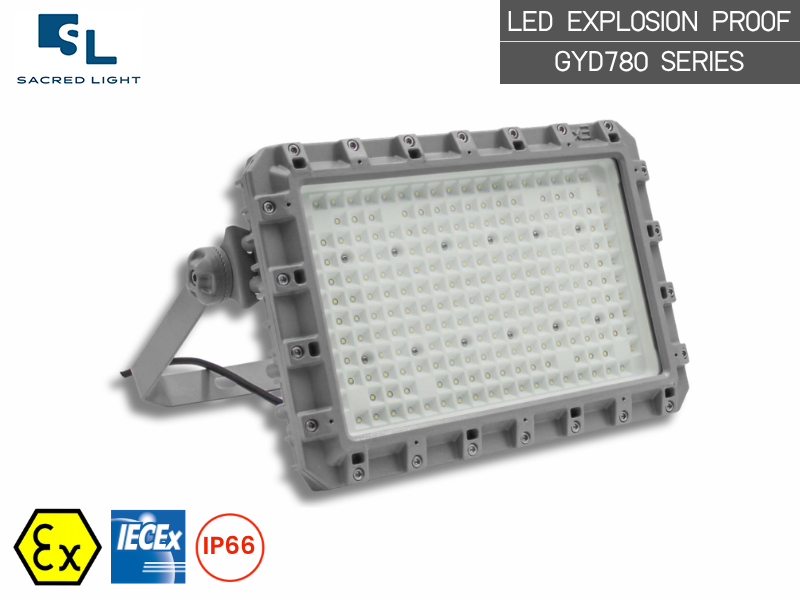 โคมไฟกันระเบิด LED ฟลัดไลท์ GYD780 Series 50W&ndash;150W สำหรับ Zone 1 Zone 2