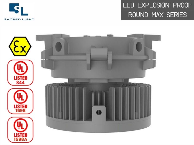 โคมไฟกันระเบิด LED ไฮเบย์ ROUND MAX Series 80W–200W สำหรับพื้นที่อันตราย