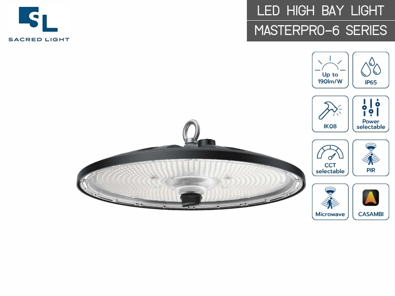 โคมไฟไฮเบย์ LED MASTERPRO-6 Series | High Bay 100W-200W UGR<22