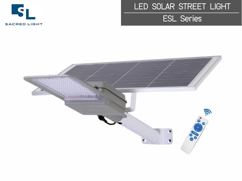 โคมไฟถนนโซล่าเซลล์ ESL Series | LED Solar Street Light All-in-Two รีโมทตั้งเวลา