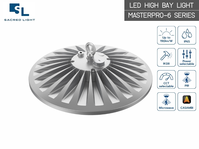 โคมไฟไฮเบย์ LED MASTERPRO-6 Series | High Bay 100W-200W UGR<22