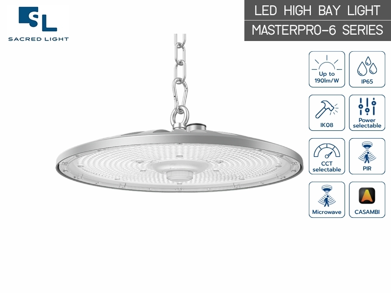 โคมไฟไฮเบย์ LED MASTERPRO-6 Series | High Bay 100W-200W UGR<22