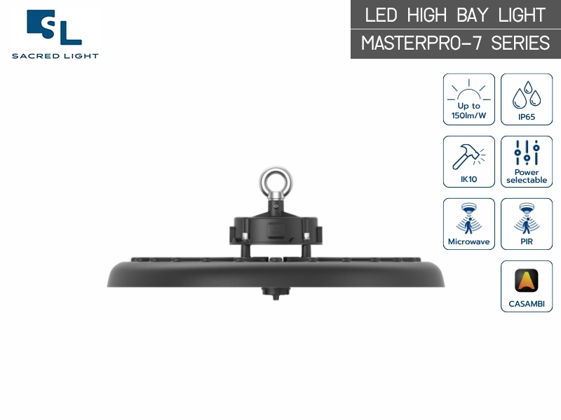 โคมไฟไฮเบย์ LED MASTERPRO-7 Series 200W UGR ต่ำกว่า 19 พร้อมติดตั้ง
