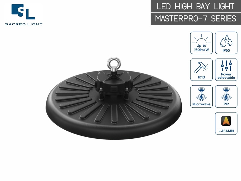 โคมไฟไฮเบย์ LED MASTERPRO-7 Series 200W UGR ต่ำกว่า 19 พร้อมติดตั้ง