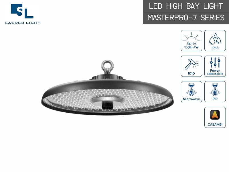 โคมไฟไฮเบย์ LED MASTERPRO-7 Series 200W UGR ต่ำกว่า 19 พร้อมติดตั้ง