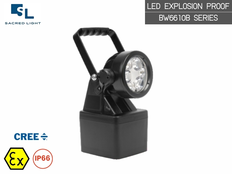 ไฟฉายกันระเบิด LED BW6610B Series พกพา สลับโหมดสปอตไลท์และฟลัดไลท์