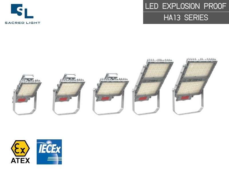 โคมไฟฟลัดไลท์กันระเบิด HA13 Series 100W-400W สำหรับ Zone 2 และ Zone 21/22