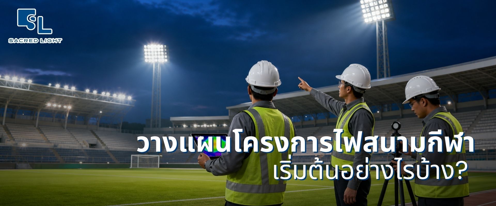 วางแผนโครงการไฟสนามกีฬาแบบครบวงจร โดย SacredLight
