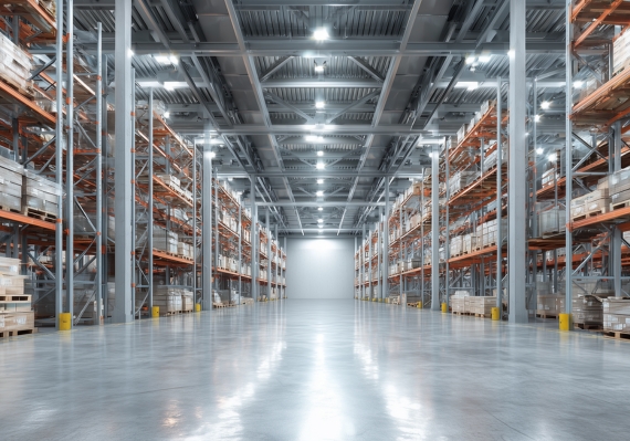 โกดังสินค้าติดตั้งโคมไฟไฮเบย์LED