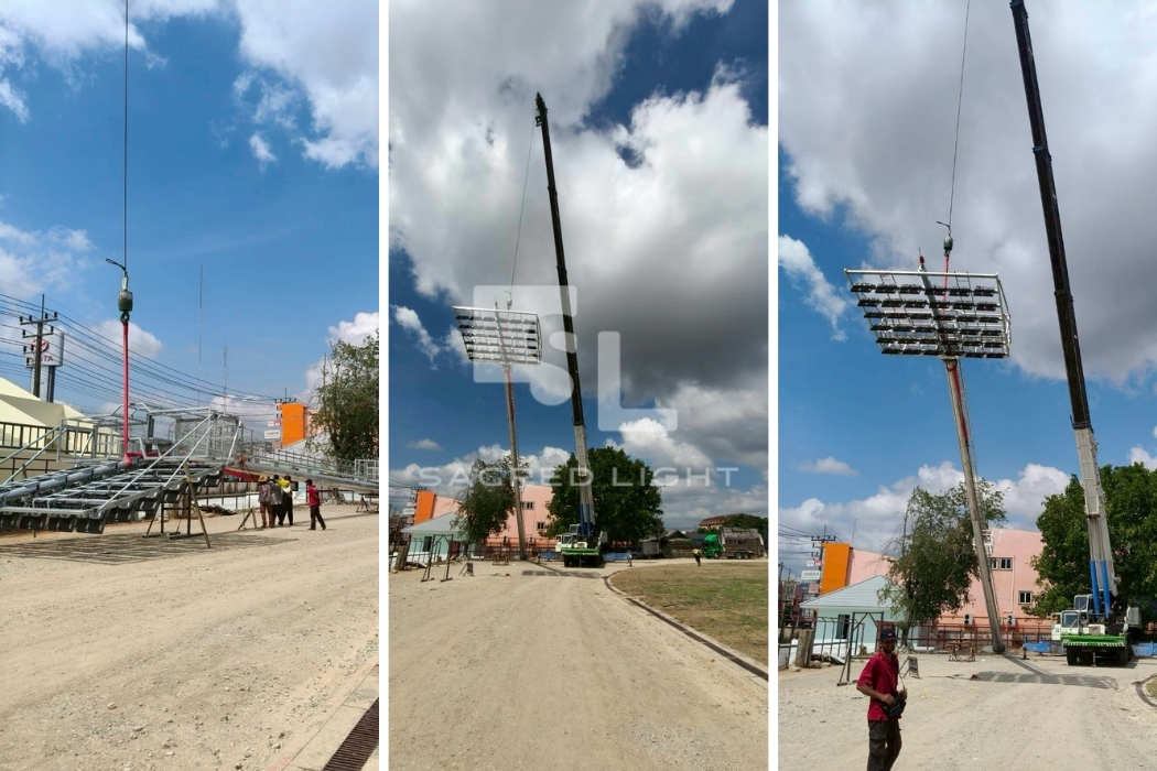 ติดตั้งโคมไฟสนามกีฬา X-Series 1200W