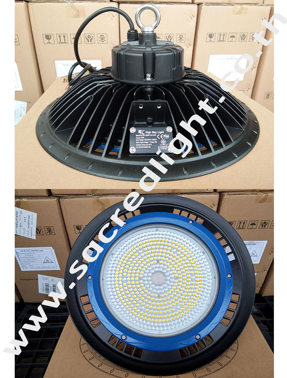 โคมไฮเบย์ LED 120W นำมาใช้แทน โคมไฮเบย์ HID