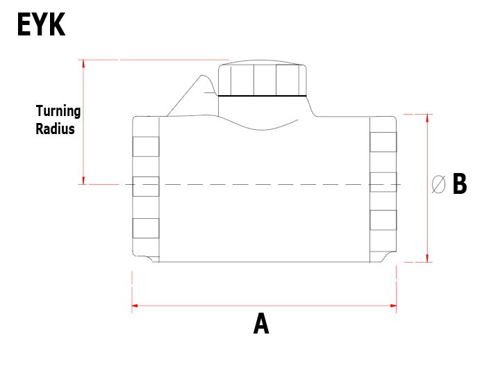 ขนาดของสินค้า Sealing Fittings, EYS / EYK / EYL / EYD Series