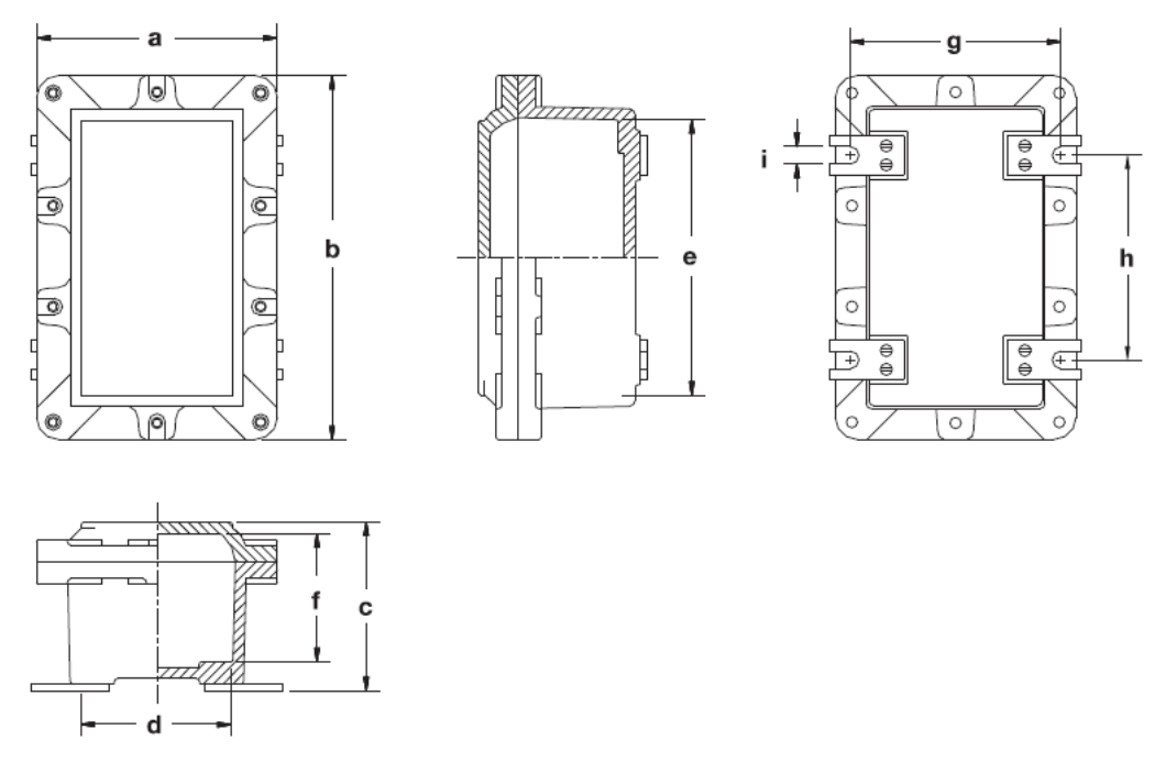 ขนาดของสินค้าอุปกรณ์กันระเบิด ประเภท ตู้ไฟกันระเบิด JBB Series