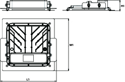 โคมไฟปั๊มน้ำมัน โคมฝังฝ้า LED (LED CANOPY LIGHT) รุ่น CP4 Series