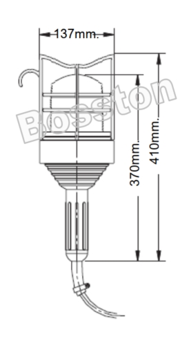 ขนาดของสินค้าโคมไฟกันระเบิดแบบพกพา LED รุ่น ECFHL, EICHL Series (LED Explosion Proof ECFHL, EICHL Series)