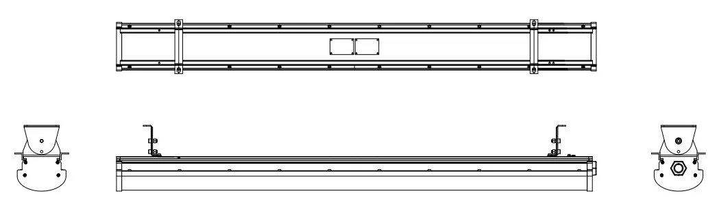 ขนาดสินค้าโคมไฟกันระเบิด LED รุ่น SL CES-LN-02P ขนาด 1200mm.