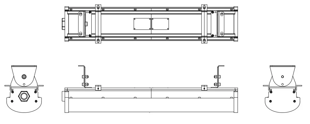 ขนาดสินค้าโคมไฟกันระเบิด LED รุ่น SL CES-LN-02P ขนาด 600mm.