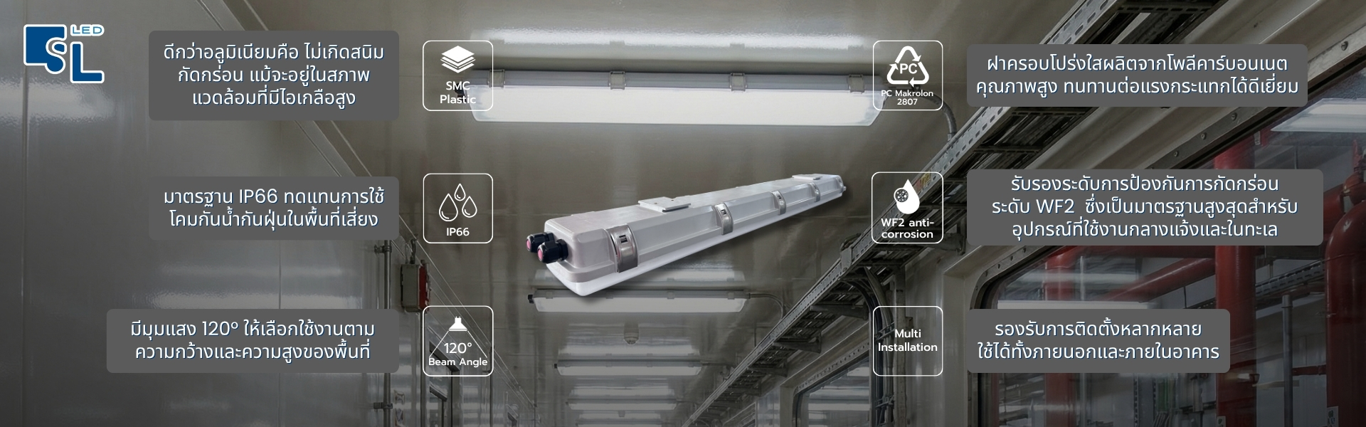 จุดเด่นและฟีเจอร์ โคมไฟกันระเบิด NEW BYS Series