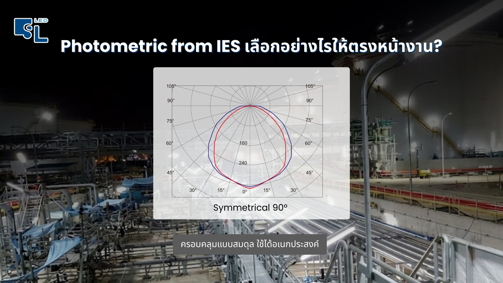 กราฟกระจายแสง Photometric Symmetrical 90 องศา BC5401