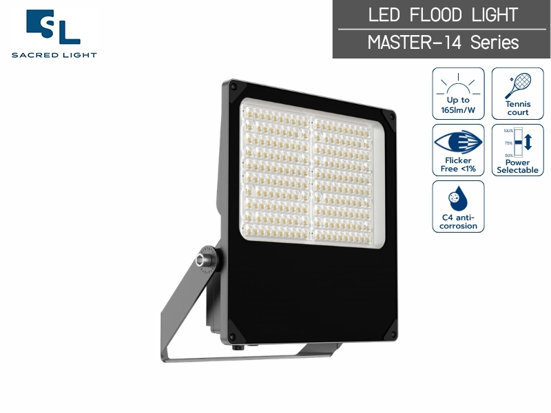 โคมไฟฟลัดไลท์ LED รุ่น MASTER-14 Series กำลังไฟ 300W/500W เหมาะกับสนามพิกเคิลบอล