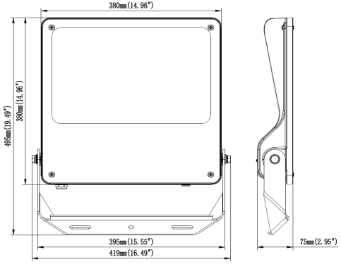 โคมไฟฟลัดไลท์ LED รุ่น MASTER-9 Series 240W 300W