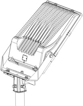 การติดตั้งแบบยึดกับเสาของโคมฟลัดไลท์ โคมสปอร์ตไลท์ LED (LED FLOOD LIGHT) รุ่น MASTERPRO-4 Series 